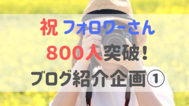 Twitterフォロワーさん800人突破記念企画　ブログ紹介①